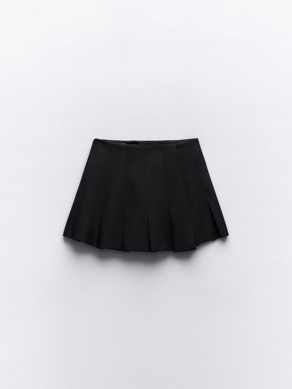 Zara Black Pleated Mini Skirt size L | New without tags